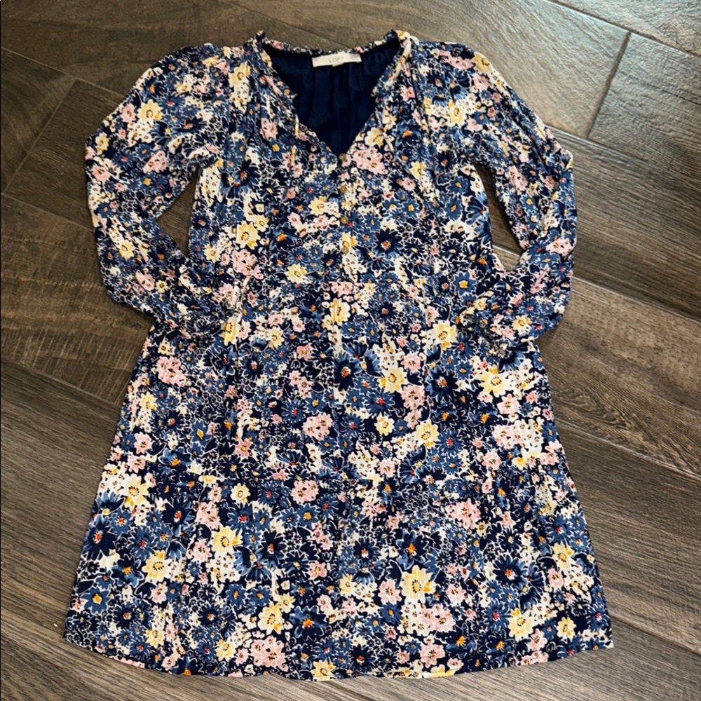 LOFT Dessert Garden Tiered Pocket Dress - Picture 3 of 3